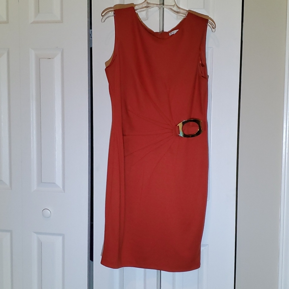 Brunt orange dress